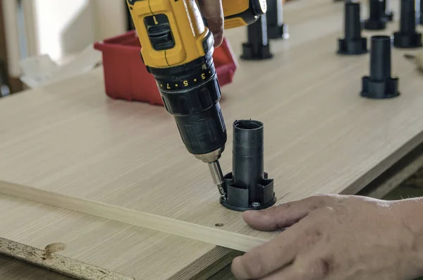 Plattenspanplatten schneiden Teile — Stockfoto