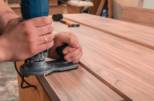 Roteador de mão de carpintaria — Fotografia de Stock