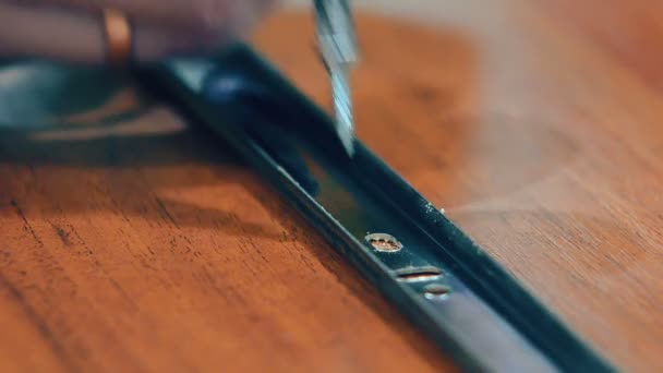 Board chipboard cut parts — Stock Footage Board chipboard cut parts Royalty Free Stock Video