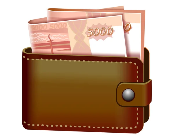Wallet with banknotes Vector Graphics