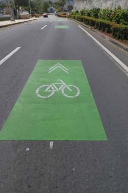 kamu yolda Bisiklet lane işareti