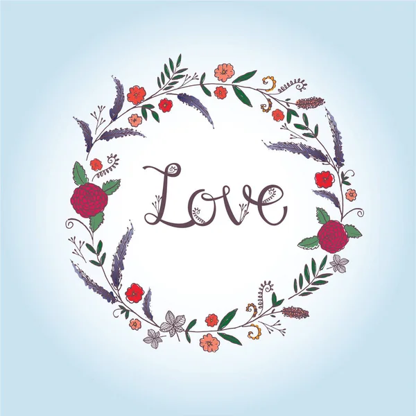 Floral Pattern with Love word