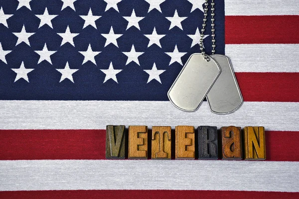 Tag cane militare per veterani — Foto Stock