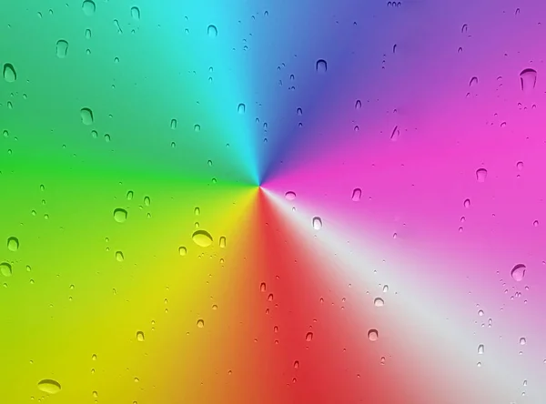Gotas de lluvia en el espectro del arco iris —  Fotos de Stock