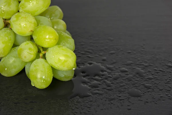 Uvas verdes húmidas — Fotografia de Stock