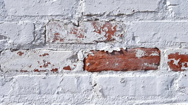 Peeling na cegły szara farba — Zdjęcie stockowe