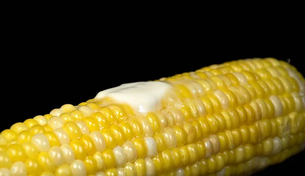 Melting butter on corn cob — Stock Photo, Image