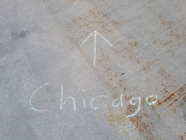 Chicago nevét a Járda Kréta — Stock Fotó