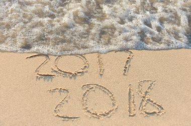 Yeni yıl 2018 metin kum