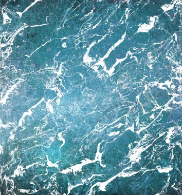 Turkuaz ve beyaz mermer soyut tasarım