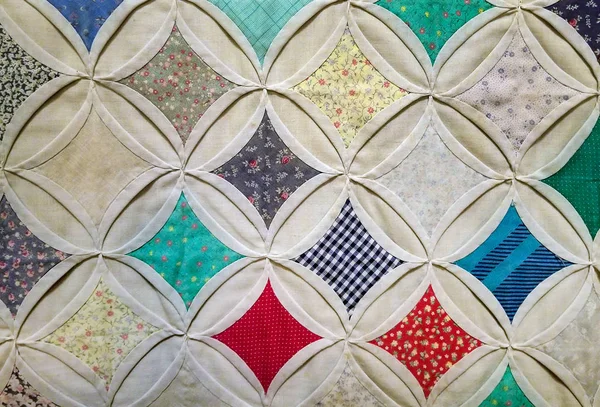 Close Cathedral Window Quilt Pattern — Stockfoto