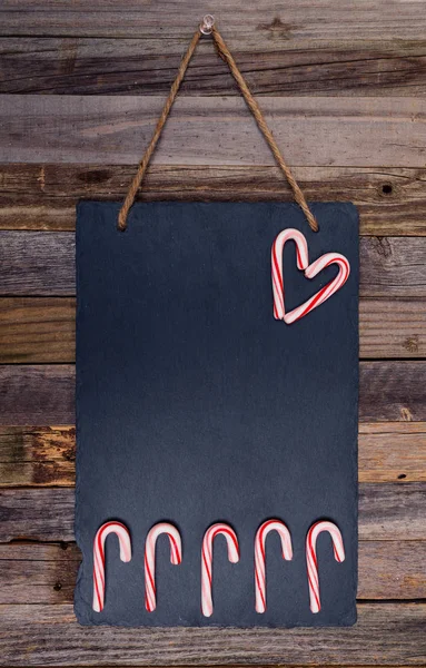 Holiday candy cane szív alakú — Stock Fotó