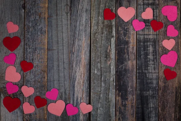 Alla hjärtans dag trä bakgrund — Stockfoto