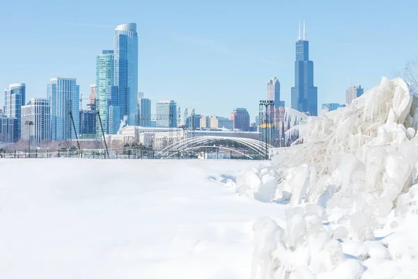 Зима в Чикаго — стоковое фото