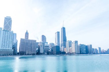 Göl kenarında Chicago şehir panoraması