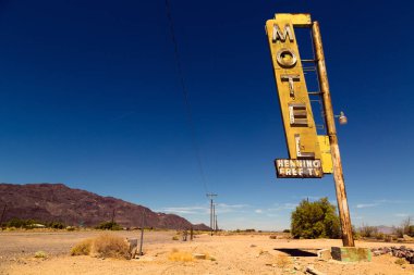 Motel Route 66 Amerikan çöl ülkesinde oturum