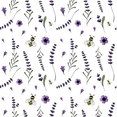 Provence seamless modeli, lavanta Tema