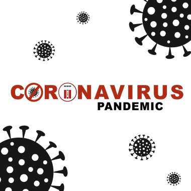 Coronavirus 2019-ncov Pandemik Yaratıcı Konsept Vektörü. Covid-19, virüse saldırıyor. Banner Coronavirus Salgını Konsepti