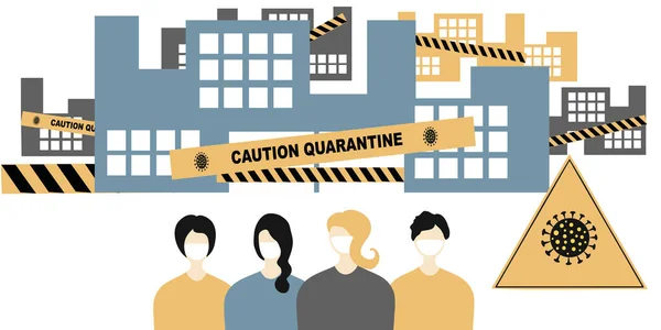 Schließung Von Fabriken Und Industrien Aufgrund Des Coronavirus Konzepts Coronavirus — Stockvektor