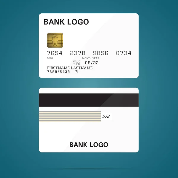 Kreditkarten-Business-Attrappe mit Text — Stockvektor