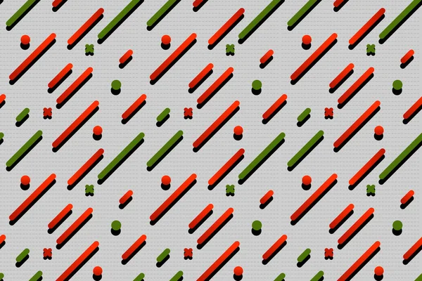 Patrón de textura de trazo abstracto sin costuras Rojo Verde — Vector de stock