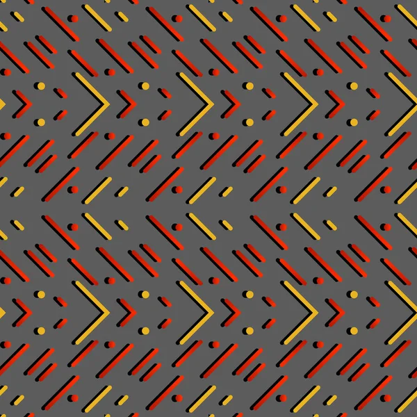 Patrón de textura de trazo abstracto étnico sin costura — Vector de stock