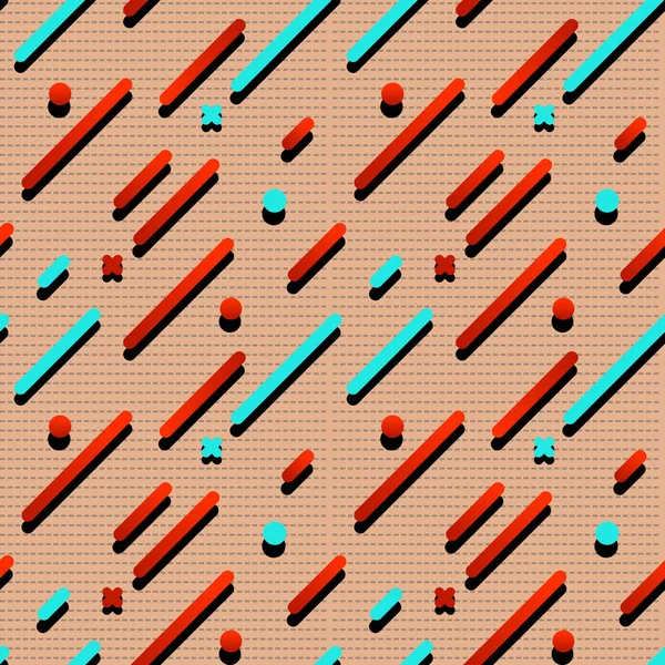 Sorunsuz soyut kontur dokusu desen kırmızı, mavi