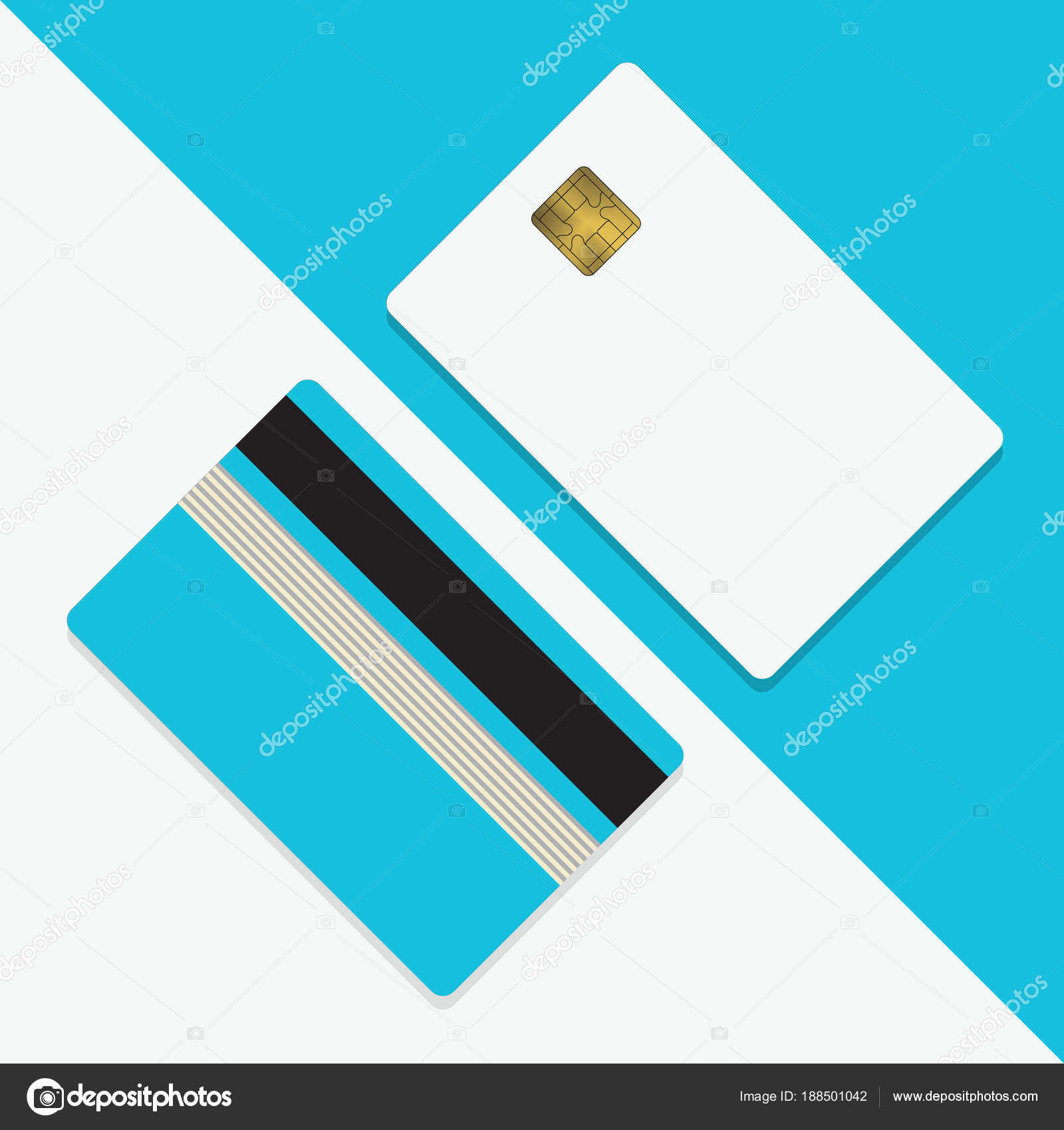 Download Credit Card Mockup Blank Template Vector Image By C Anachoreta Vector Stock 188501042