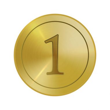 Altın kazanan madalya şablon vektör çizim