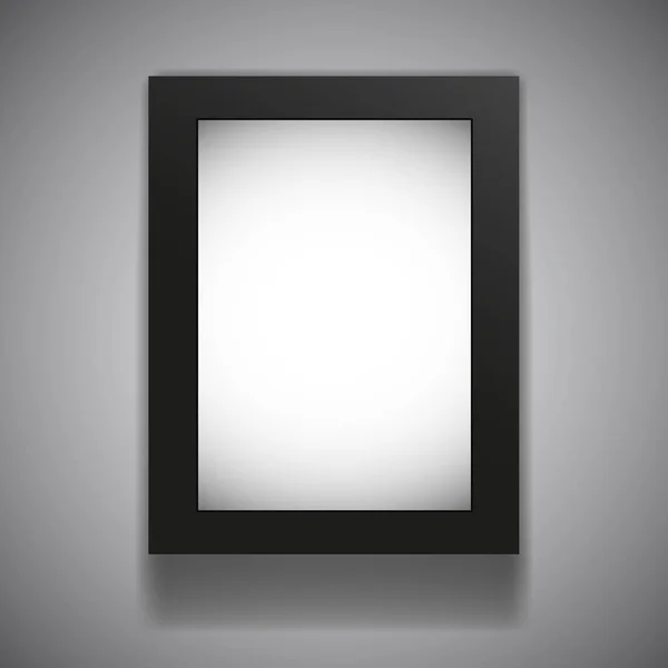 Panneau d'affichage blanc Lightbox Mock Up mur isolé — Image vectorielle