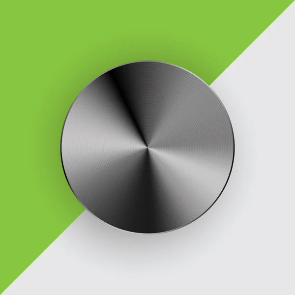 Illustration vectorielle de bouton de texture métallique ronde — Image vectorielle