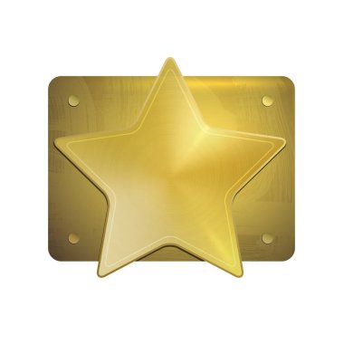 Altın Şerif Star şablon vektör çizim