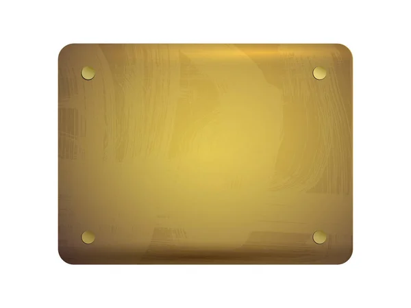 Gold Blanc Plate Template Vector Ilustração —  Vetores de Stock