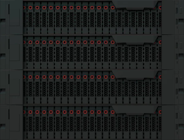 데이터 렌더링은 흰색으로 데이터베이스 컴퓨터 클라우드 컴퓨팅 서비스 현대의 슈퍼컴퓨터 — 스톡 사진