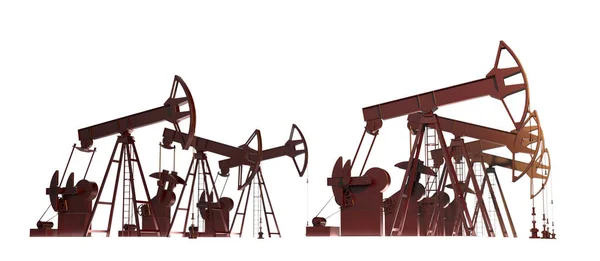 Нефтяной Насос Рендеринг Оборудование Нефтяной Промышленности Изолировано Белом Фоне Энергетическая — стоковое фото