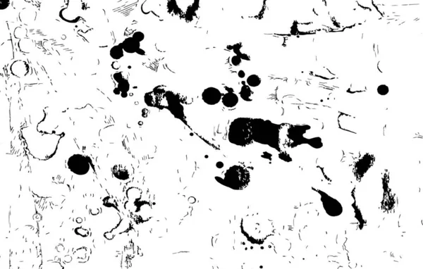 Помаранчевий Чорний Колір Плями Папері Ручної Чистки Абстрактний Вінтажний Принт — стоковий вектор