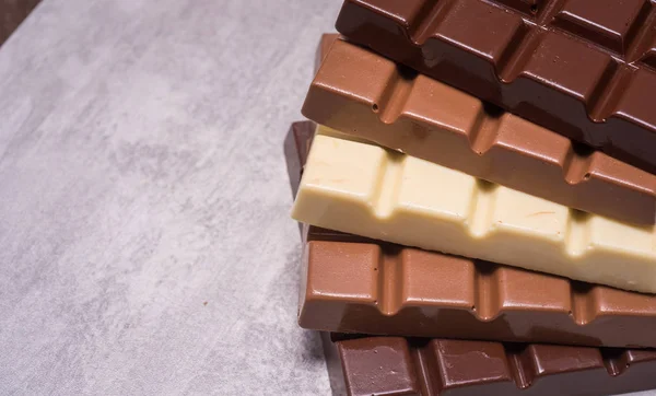 Grupo de barras de chocolate — Foto de Stock