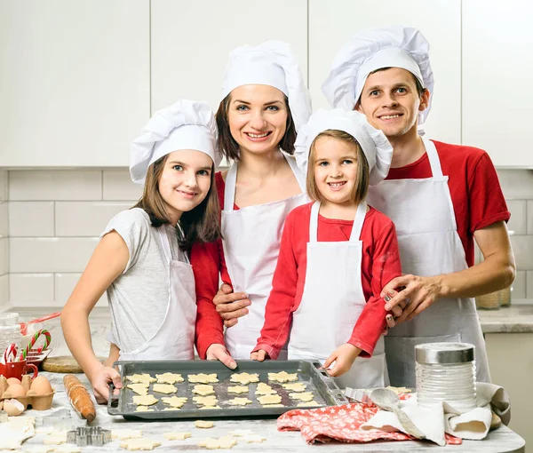 Family preparation food — Stock Photo, Image