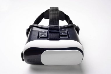 Sanal gerçeklik gözlük smartphone, beyaz arka plan ile. VR gadget kavramı.