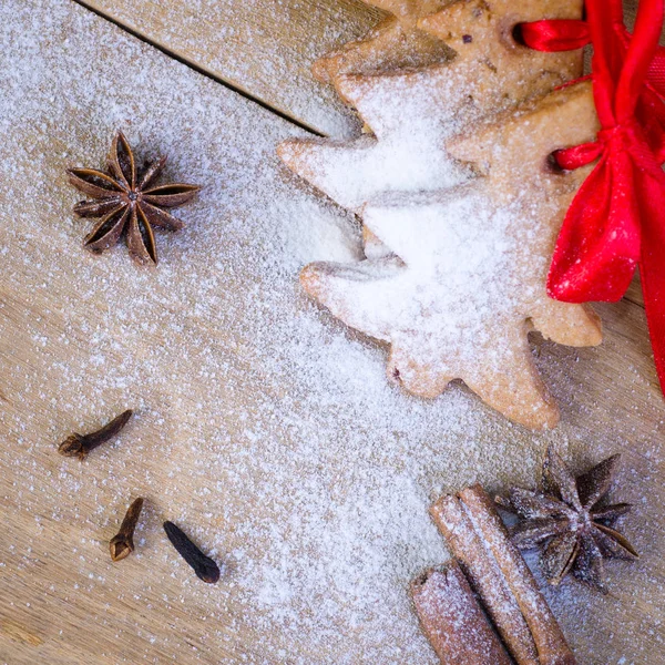 Ingefærbrød og kjeks til jul – stockfoto