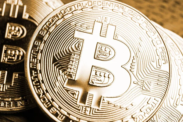 Bitcoin concept coin — Stock Photo, Image