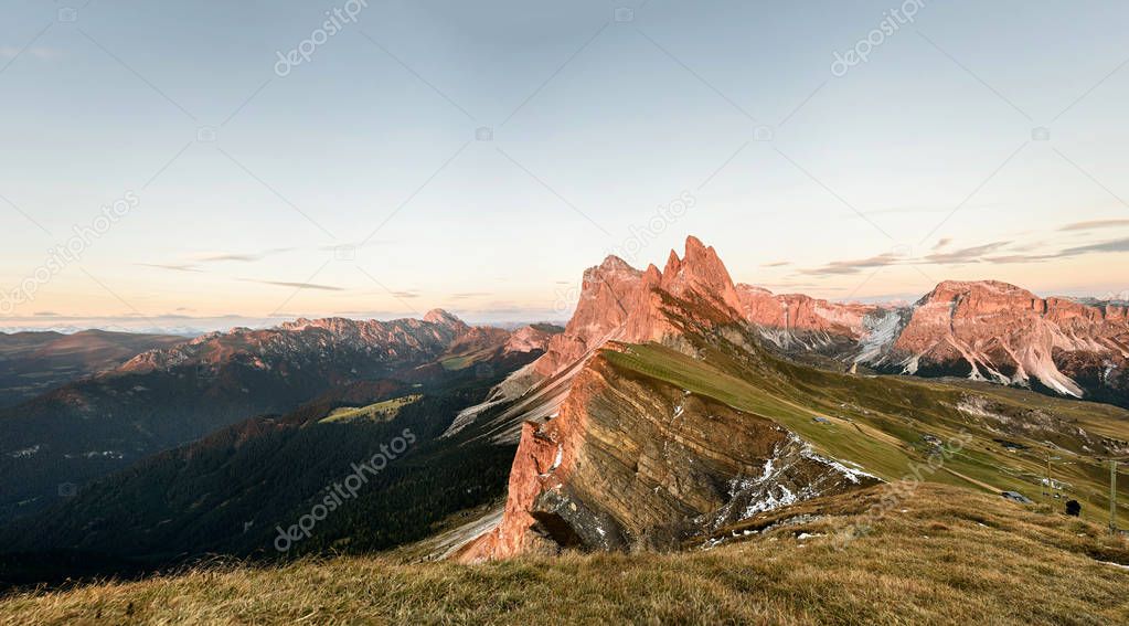 Amazing views in the Dolomites mountains.