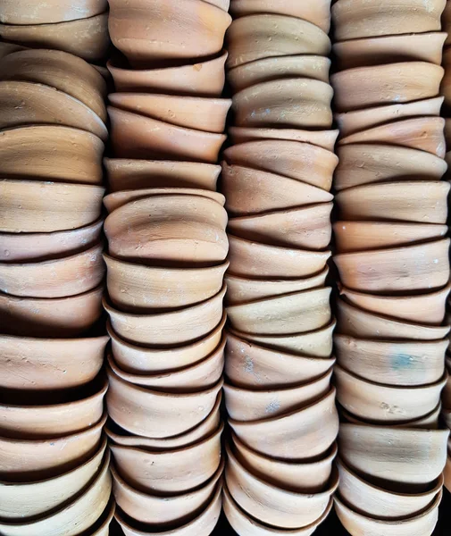 陶器ティーポットと積層 sweetpots — ストック写真