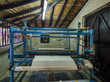 2 Ekim 2019, Sevagram, Hindistan - Sevagram ashram, Hindistan 'da khadi giysileri dokumak için tarihi tekstil atölyesi.