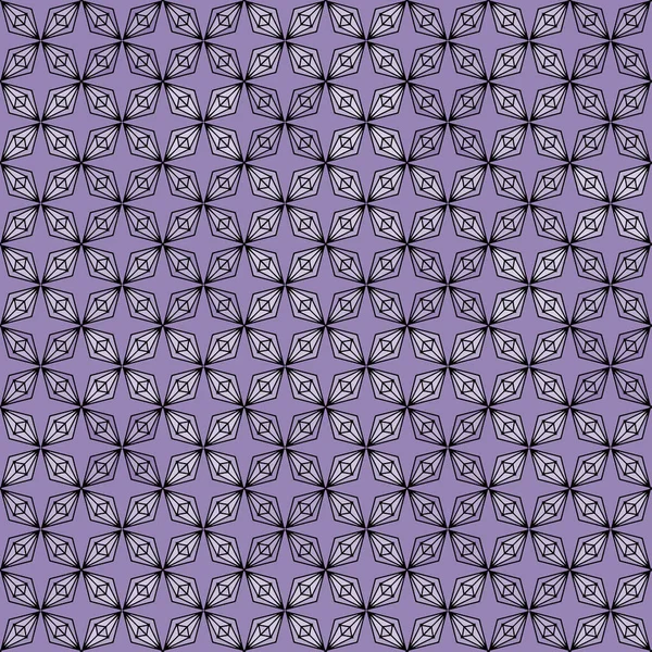 织物几何菱形多边形无缝图案重复和网状背景设计用紫红色 — 图库照片