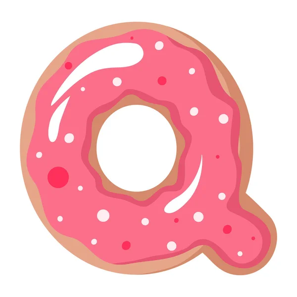 Letter of the donut — Stock Vector