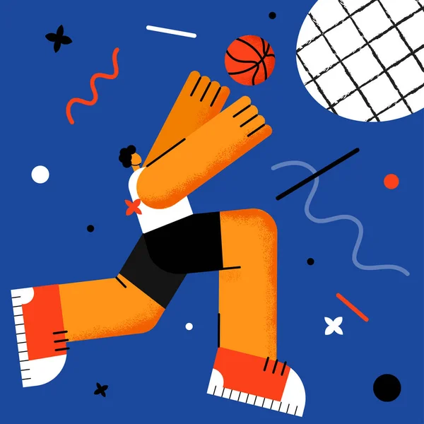 Basketball player on Royalty Free Stock Vectors
