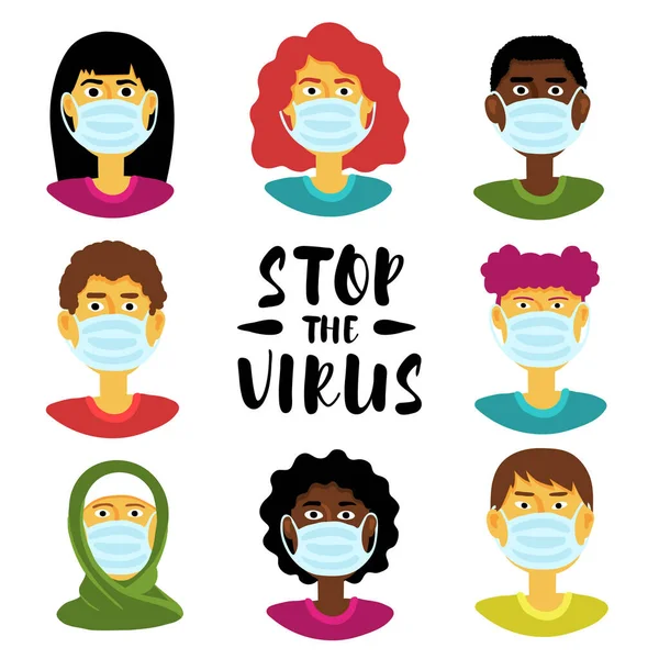 Stop the virus - Stock Vector