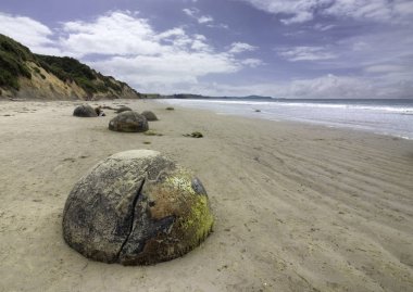 moeraki boulders New Zealand clipart