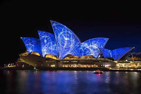 Sydney Operaház Élénk Sydney Fesztivál Ideje Alatt — Stock Fotó